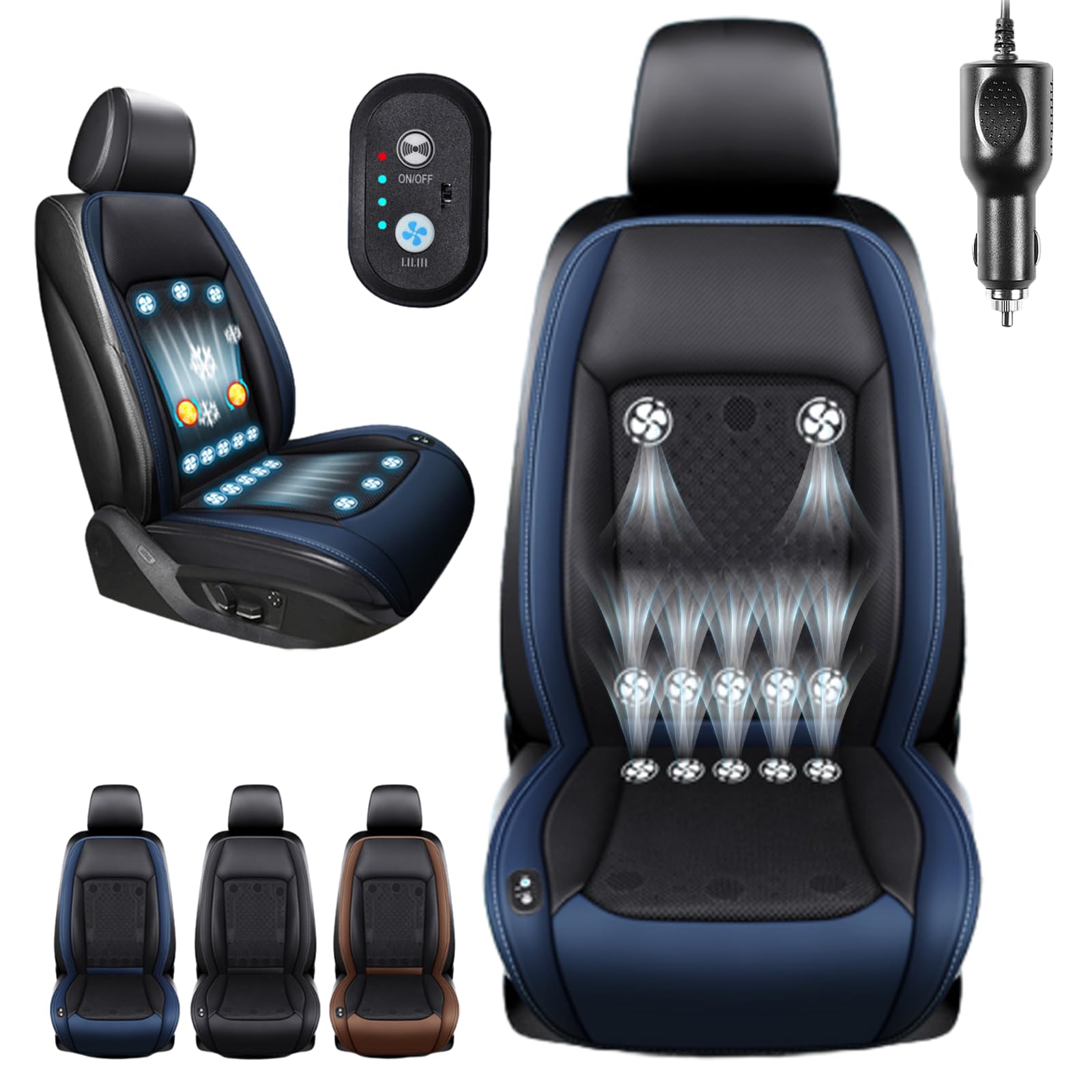Ventilated Car Seat Cushion – Cooling & Ergonomic Comfort